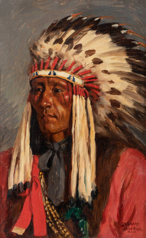 Untitled, portrait of a Cheyenne Man, Lame Deer, Montana