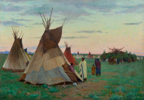 Crow Indian Encampment