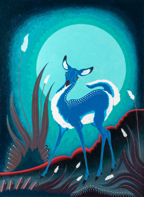 Deer and the Moon