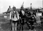 Frank Corndropper (ca. 1848-1918), Chief Bacon Rind (1860-1932), and Henry Red Eagle (ca. 1849- ...